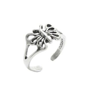 STERLING SILVER WHIMSICAL BUTTERFLY ON TOE RING